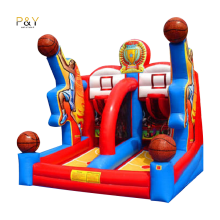 Commercial Inflatable Bungee Run Basketball Hoop Toss Game