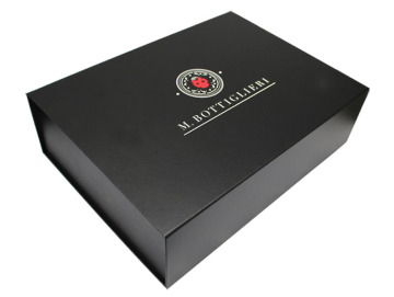 Cardboard Gift Black Flip Top Box