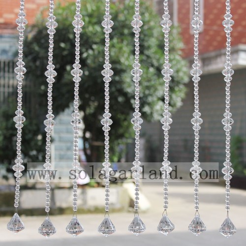 Cortina de ducha con cuentas de cristal acrílico romántico de último diseño