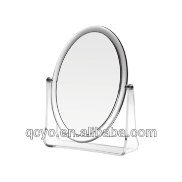 Round clear acrylic mirror with acrylic frame