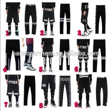 2015 Fashion Men's 100% cotton sport leggings supreme trousers