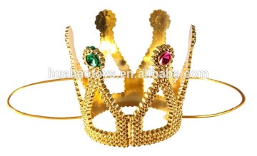 Wholesale Gold Plastic Head Crown For Adults,Queen Crown For Sale