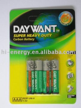 aaa sum3 1.5V PVC jacket AAA battery