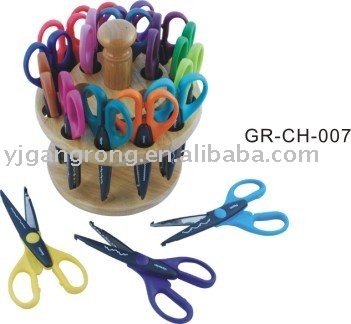 varied color handle craft scissors set/Craft ZigZag Scissors/Student Scissors/Stationery Scissors