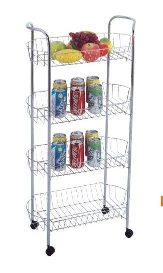 4 Tier Metal Mesh Storage Cart