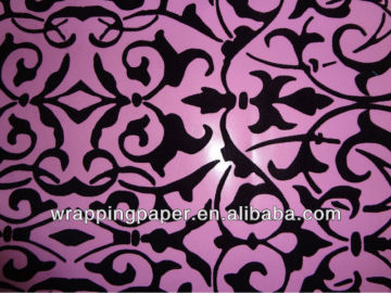 Flocking gift wrapping paper design, gift wrapping paper