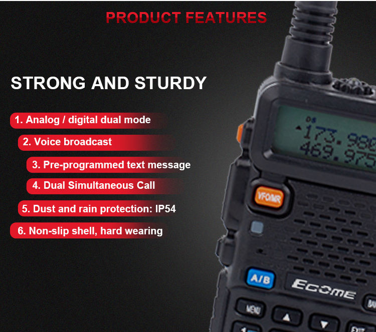 2800mAh بطارية Li-ion 11kcdf3e Modulation Adio Transceiver FM Amateur Walkie Talkie Set