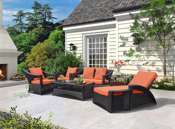 PE Wicker Furniture Outdoor Patio Wicker Sofa