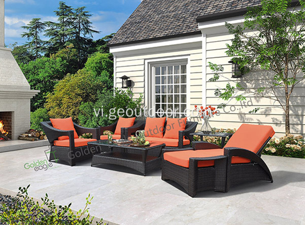 PE đồ nội thất wicker ngoài trời patio wicker sofa