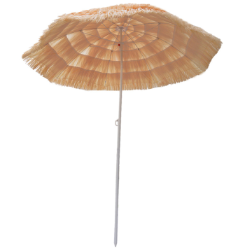 Large Outdoor Umbrellas: Sun Beach Thatched Scenic Patio Umbrellas - Folding Wooden and Iron Options