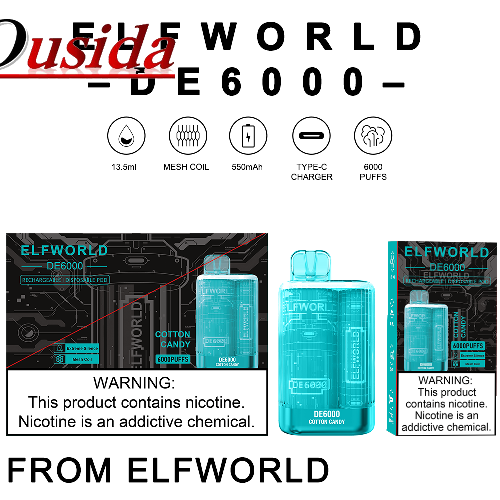 Elf Bar World De6000 Puffs UK Оптовая торговля