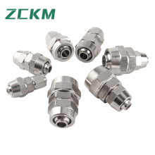 Gas Pipe Quick Joint Pneumatic Quick Screw Through PU Nylon Pipe Lock Female Type