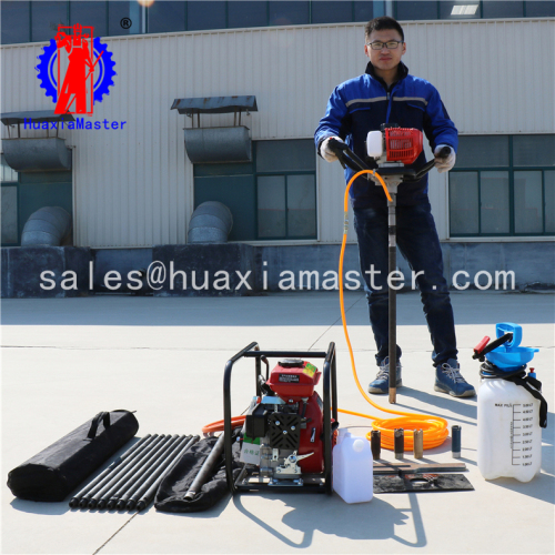 Small portable core drilling rig / single-man backpack drilling machine / gasoline engine powered rig