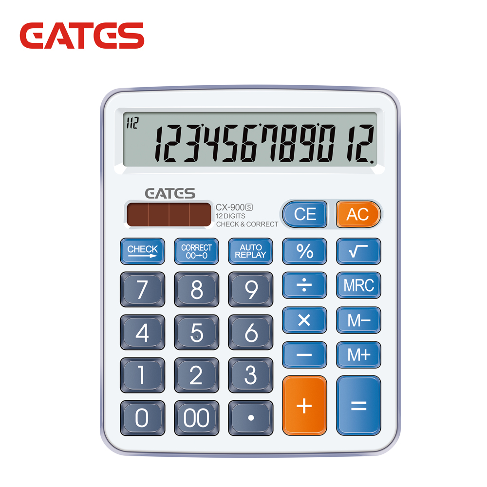 Newest CX-900S 112 Steps Check Correct Calculator 12 Digit Dual Power Desktop Electronic Calculator