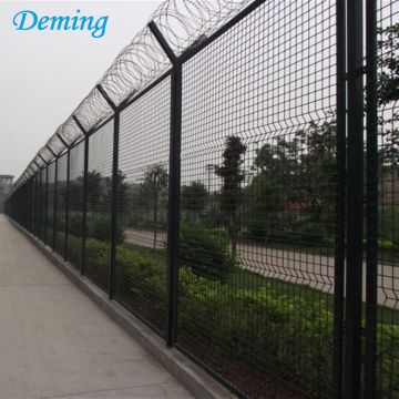 V Top Powder Coated Airport Wire Mesh Fence