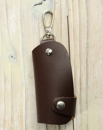 Brown genuine cow leather key case handmake leather key case 2016