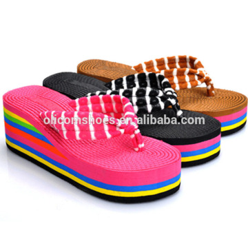 Women High Heel Wedges Flip Flops,Fashion Platform Wedge Heel Flip Flop EVA Wholesale Flip Flops