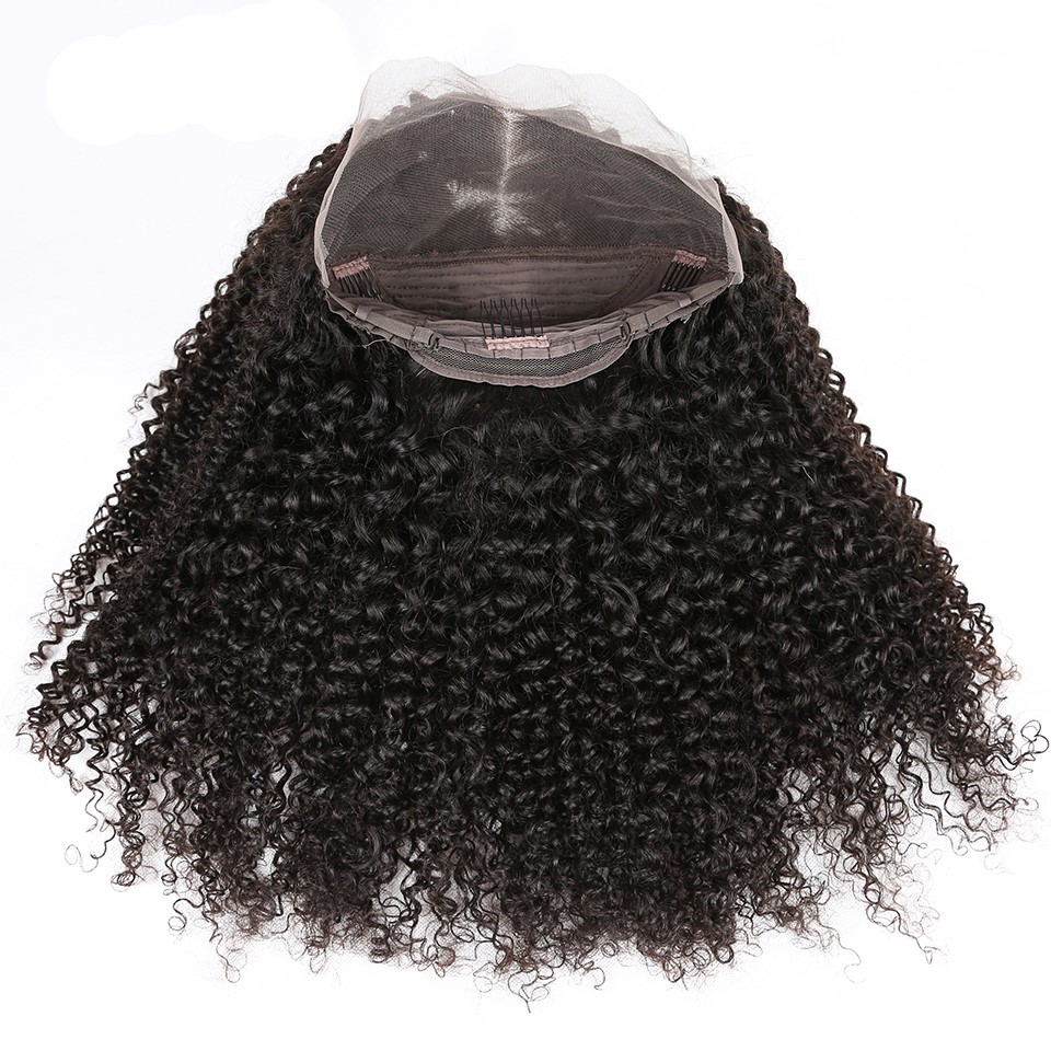 Kinky Curly 13*4 Lace Frontal Remy Peruvian Wigs For Women Lace Frontal Human Hair Wigs Kinky Curl Wigs