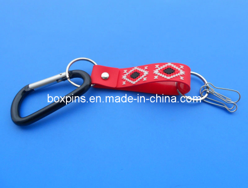 Climbing Button Carabiner PVC Key Chain