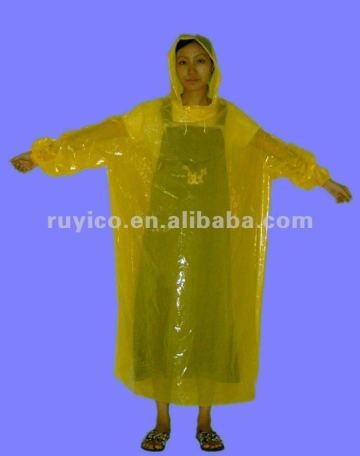 single use plastic PE rain coat