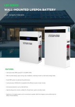 Wall-Mounted LiFePO4 Battery | 6000 Cycles Long Life with Smart BMS for Solar Energy Storage Scalable up to 16 Packs