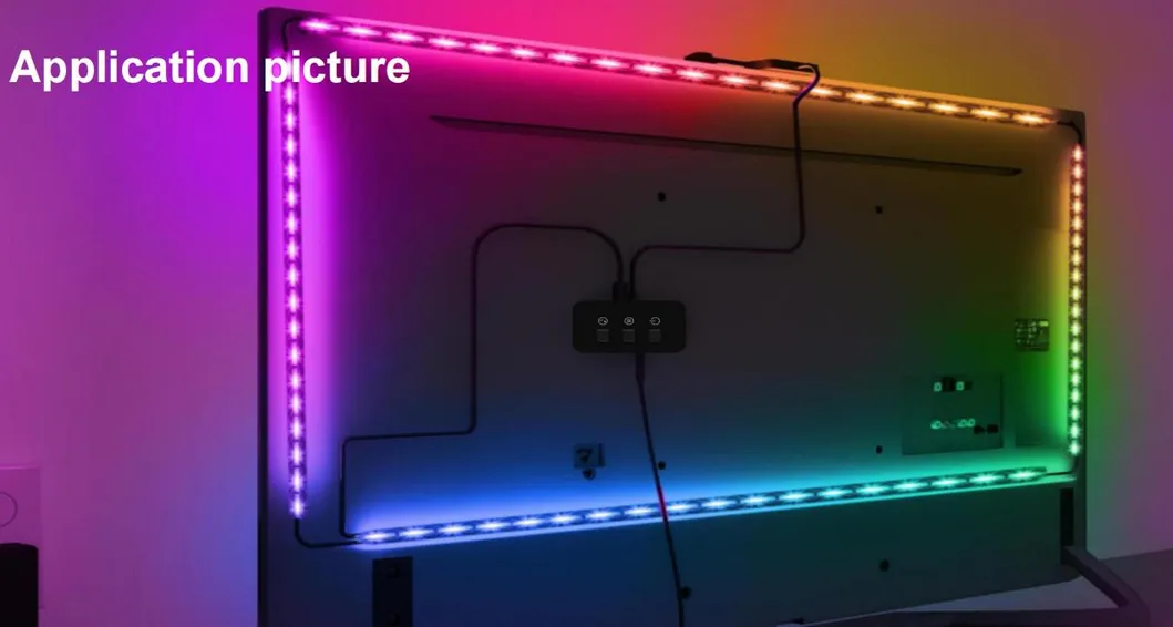 Sync Box & TV LED Backlight Kit, Immersion Ambient Lighting Strips for 65 Inch Computer/TV/Intelligent Capture of Ambient Lights