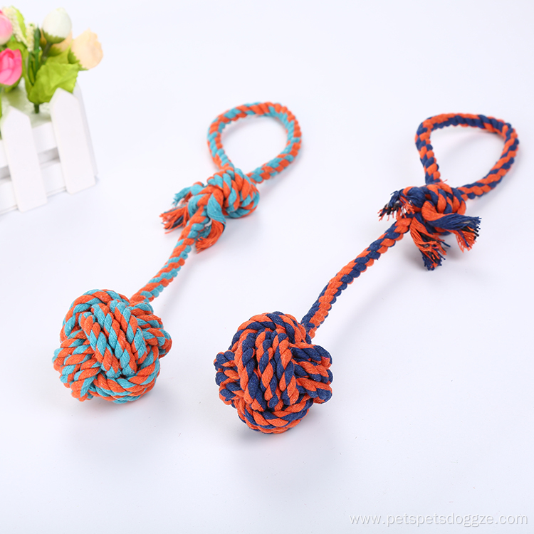 Rope Ball with Handle for Interactive Toys