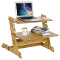 Bureau d&#39;ordinateur de bambou naturel