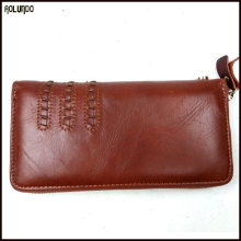 Top quality mens custom wholesale RFID full grain leather wallet