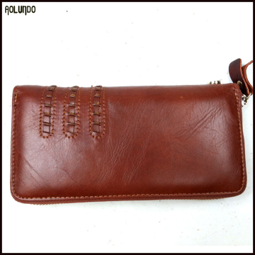 Top quality mens custom wholesale RFID full grain leather wallet