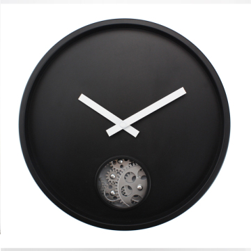 Black Gear Hanging Wall Clock