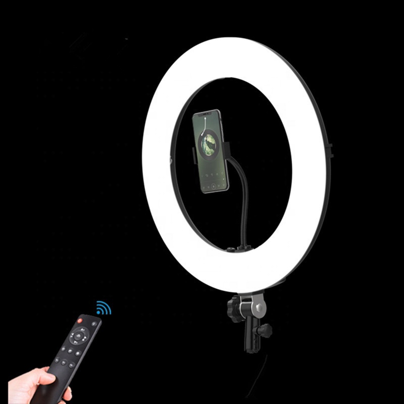 New OEM  photography studio light stand lamp 60W rechargeable flexible tripod camera phone makeup18 inch led light ring