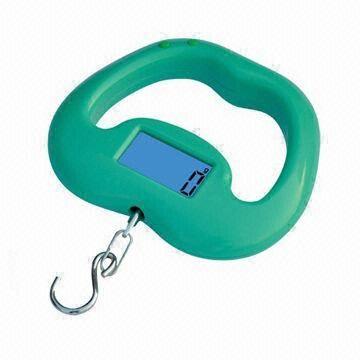 Auto-lock Function of Cute Green Apple Design Electronic Luggage Weighing Scale, Display in LCD