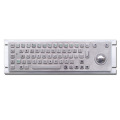 Brushed panlemount metal keyboard with trackball MKB-64A-TB