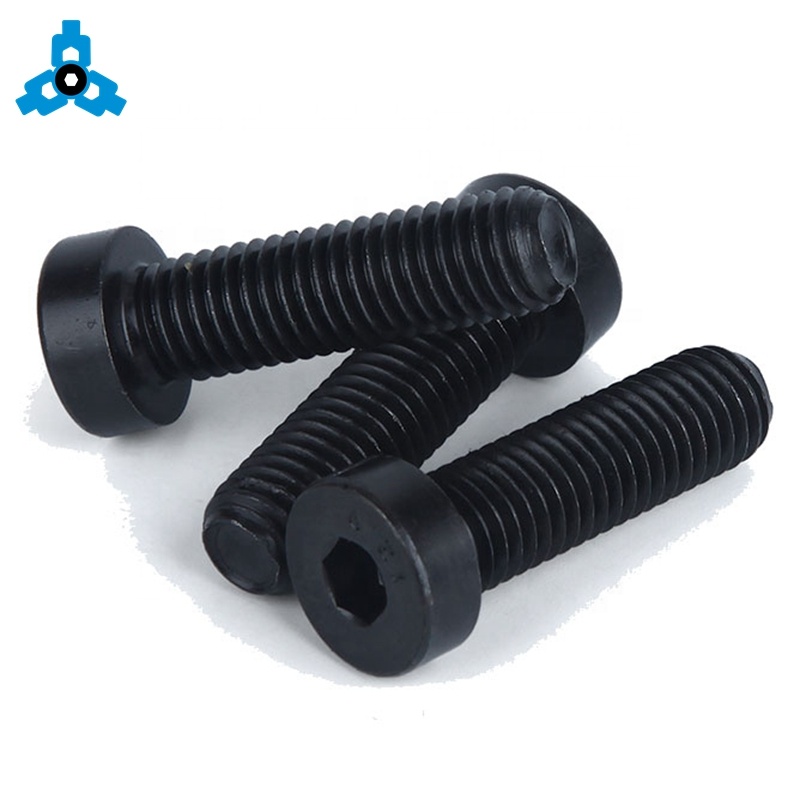 High Strength Alloy Steel Thin Head Black Zinc Low Profile Hex Soctet Cap Screw