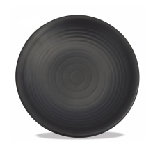 Black Melamine Round Plate NSF Certified
