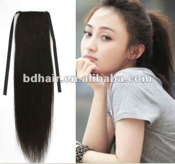 virgin Hair Ponytail Extension natural black