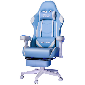 Wholesale PU Leather Ergonomic Racing Computer Game Chairs with Footrest