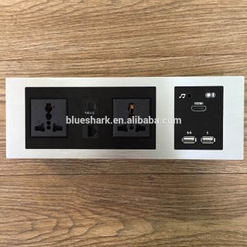 Mutifunctional Hotel wall plate power socket with HDMI