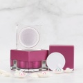 Double-layer dark red acrylic square cosmetic jars