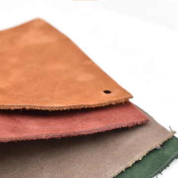 Orange Genuine Suede Leather Fabric - 2.0mm Thick Soft Cow Skin Leather for Sofa