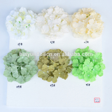 High quality silk flowers multicolor artificial flower hydrangea heads for decor wholesale