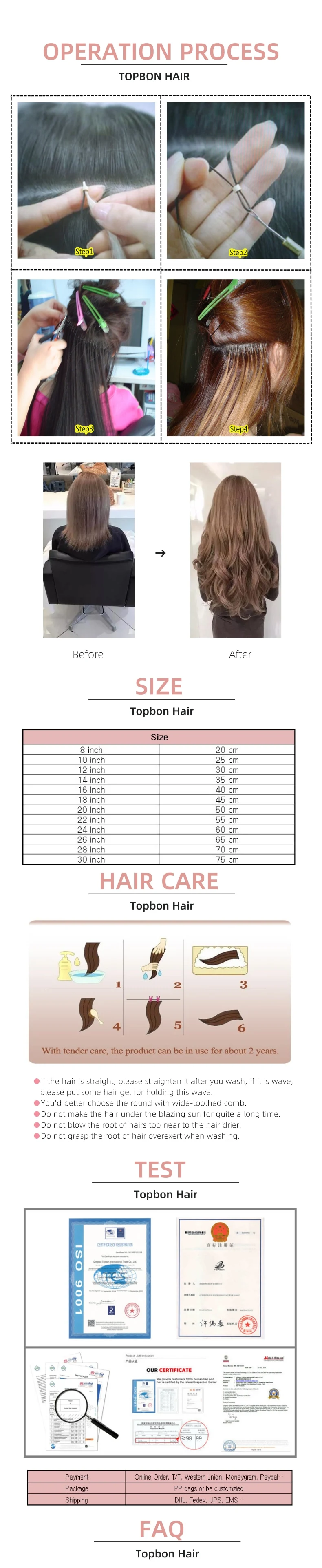 Best Quality Wholesale Keratin Hair Human Virgin I Tip Hair Extension