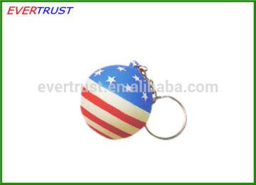 ball shape keychain pu stress ball keychain