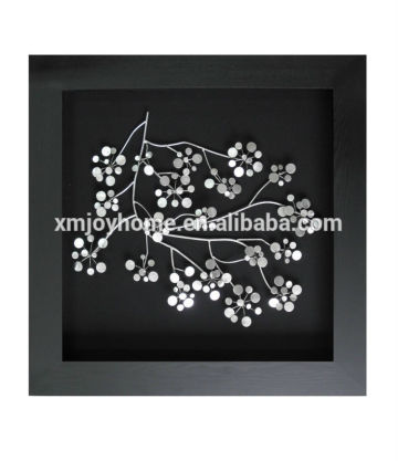 Beautiful shadow box glass flower wall art