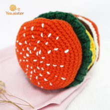 कार्बनिक Crochet Amigurumi हैम्बर्गर बेबी खिलौने