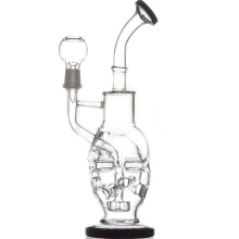 2colors Glass Water Pipe for Smoking with Fab Egg (ES-GB-096)