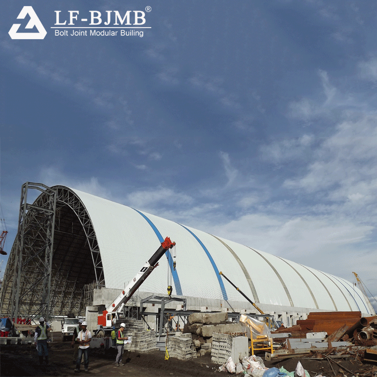 LF Steel Structure Roof Erection Space Frame Coal Shed Construction