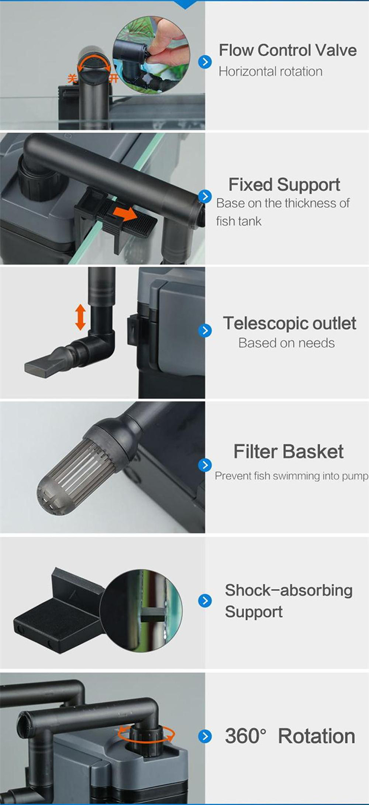 Sunsun छोटे स्पंज एक्वेरियम सामान फ़िल्टर पर लटकाते हैं