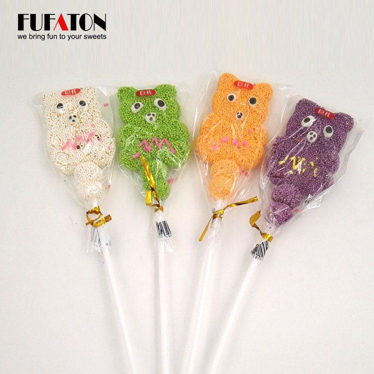 Creative Fruit Flavor long stick jelly  lollipop Candy